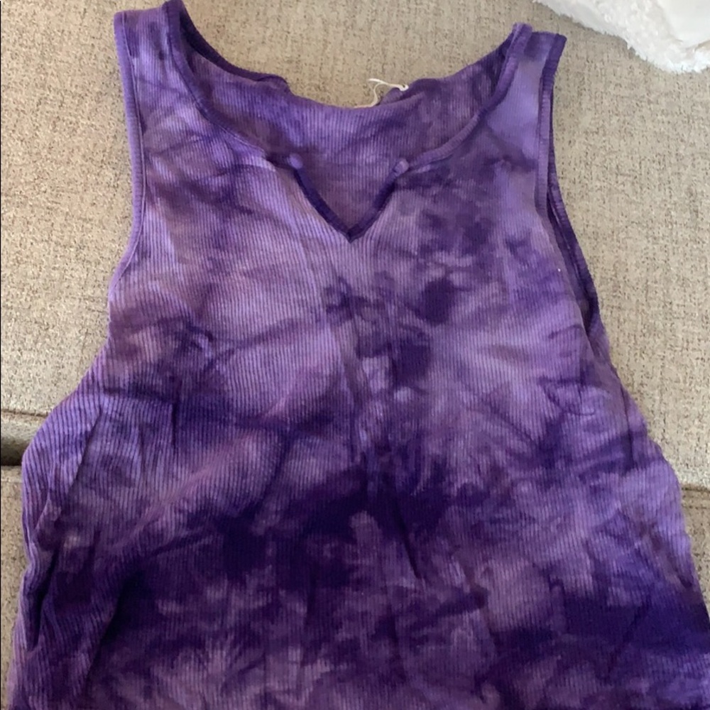 Purple Tie Dye Tank Top